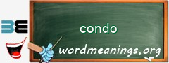 WordMeaning blackboard for condo